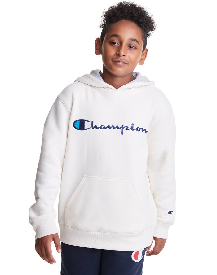 Sudadera Con Capucha Champion Niña - Reverse Weave Embroidered Logo ( Blancas ) 5923764-NL